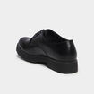 Derbies plate pied large crant&eacute;es noir femme