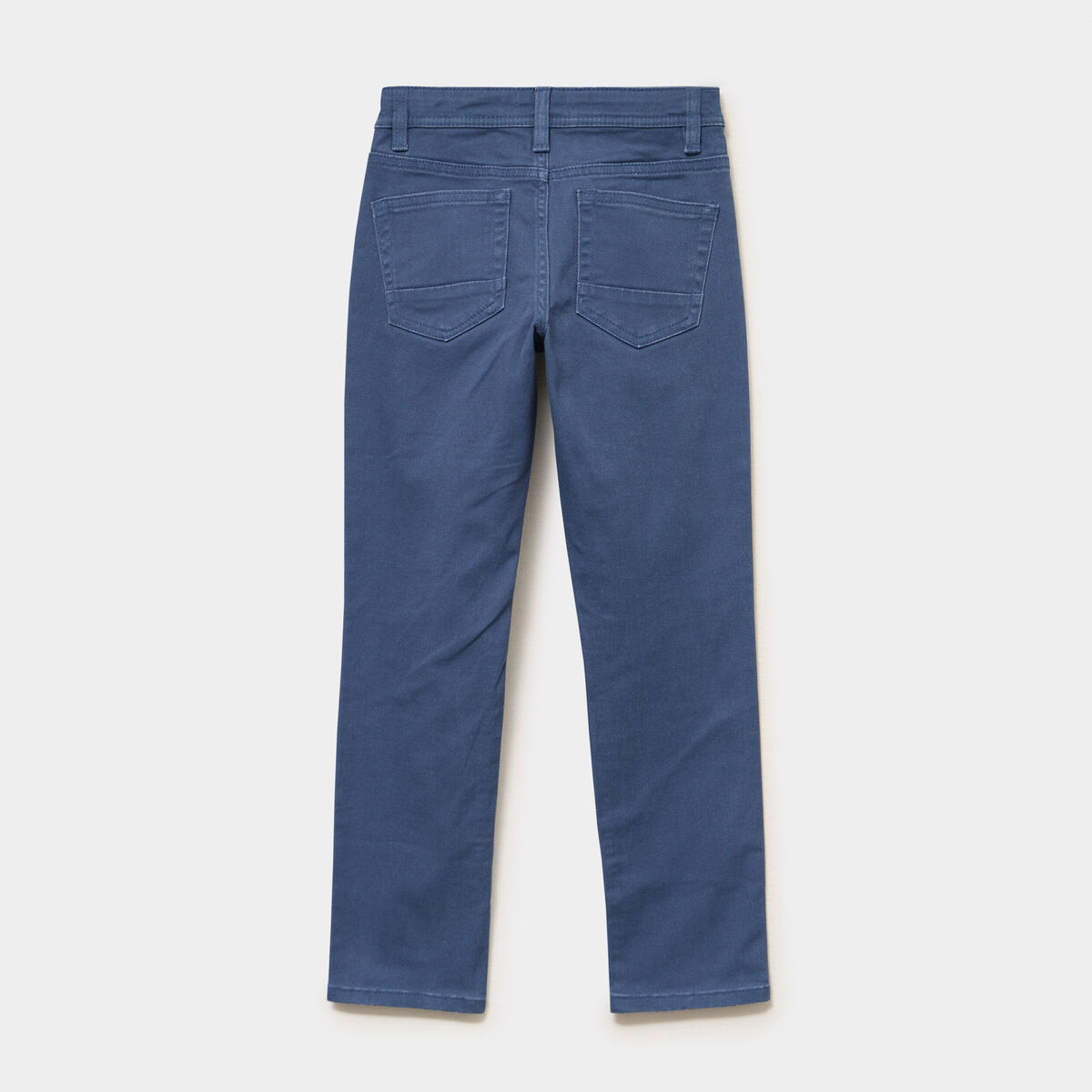 Pantalon slim coton majoritaire bleu fonc&eacute; gar&ccedil;on