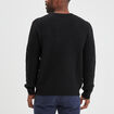 Pull col rond à manches longues noir homme