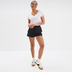 Short de jogging en molleton noir femme