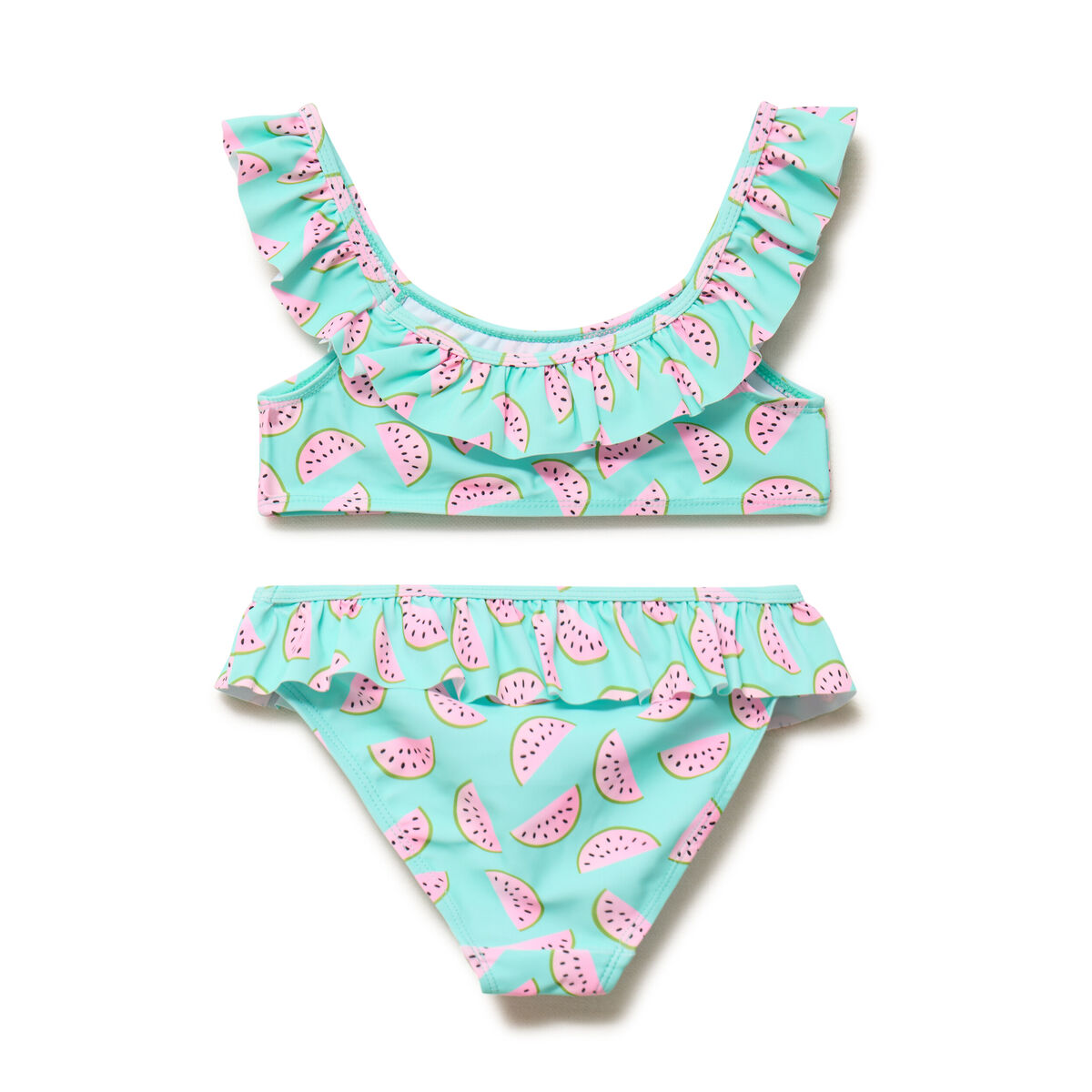 Maillot de bain 2 pi&egrave;ces vert clair fille