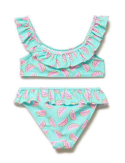 Maillot de bain 2 pi&egrave;ces vert clair fille