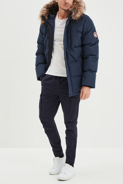 Pantalon cargo taille élastiquée Creeks bleu foncé homme