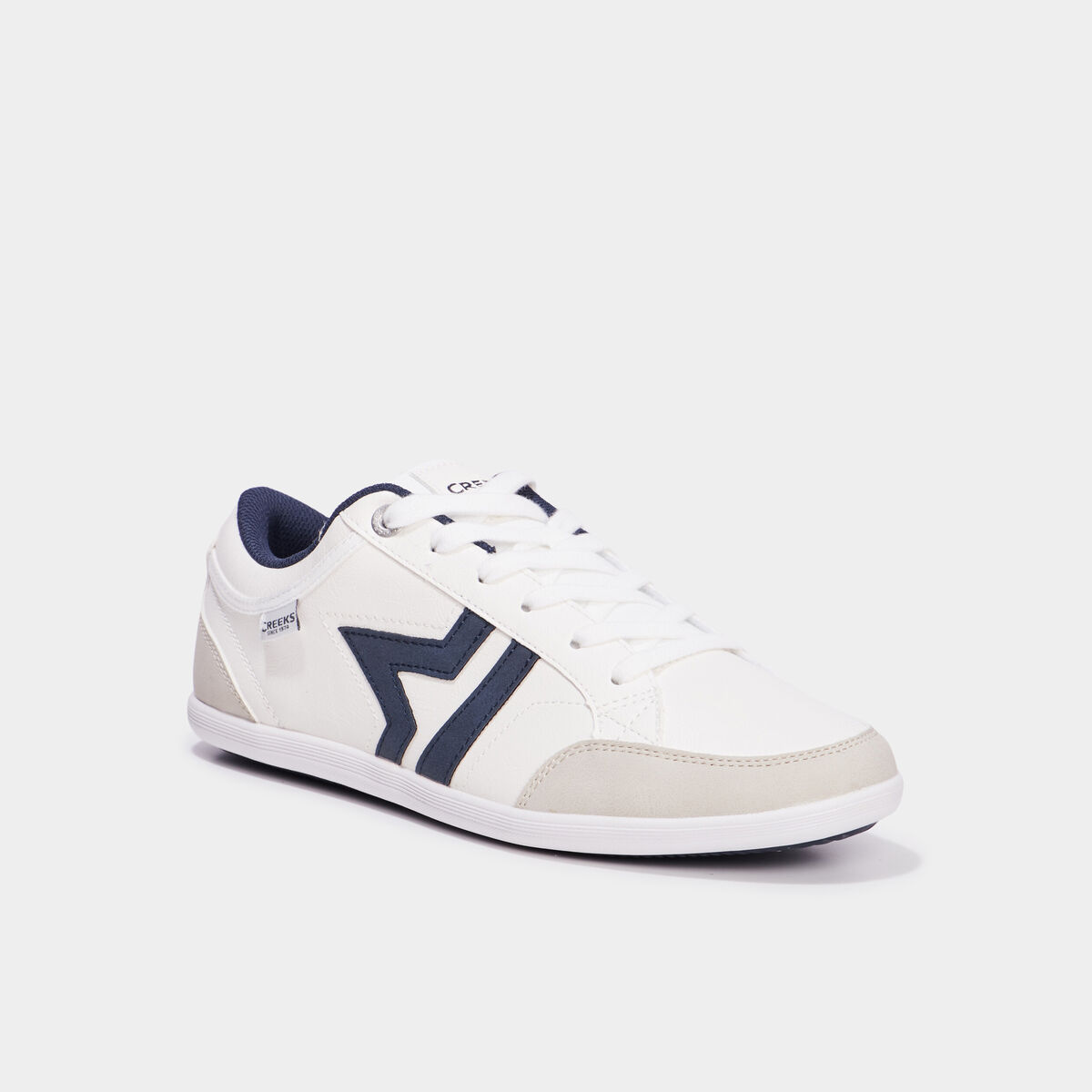 Tennis basses à lacets blanc homme