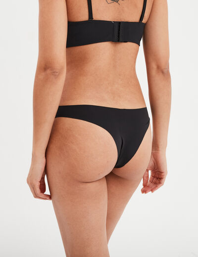 Culotte brésilienne sans couture noir femme