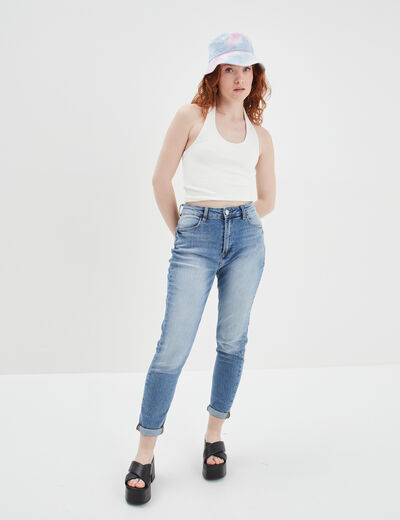 Débardeur cropped dos nu Creeks blanc femme