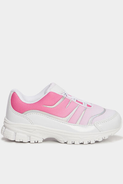 Baskets running semelle &eacute;paisse Liberto rose fille
