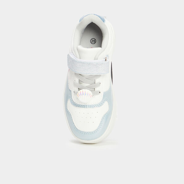 tennis irisees a paillettes et scratchs blanc fille Tennis irisées à paillettes et scratchs blanc fille