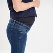 Jeans grossesse droit avec bandeau denim stone femme maternit&eacute;