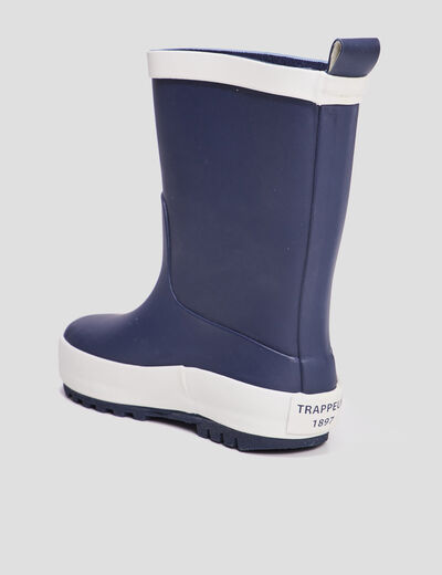 Bottes de pluie Trappeur bleu marine garçon
