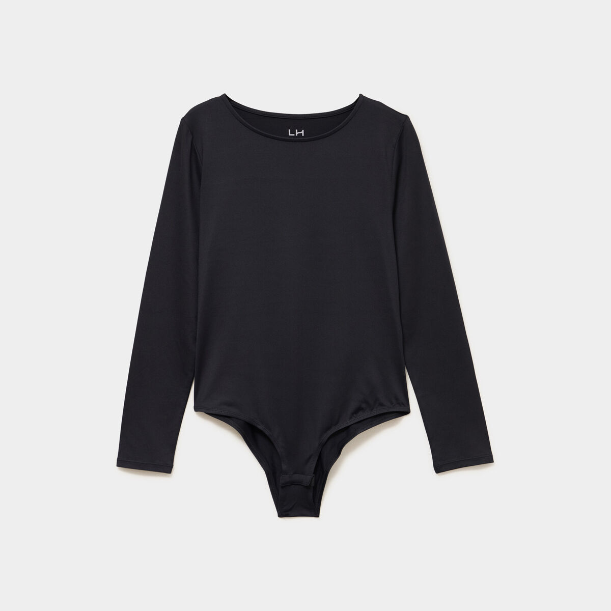 Body ajust&eacute; manches longues noir femme