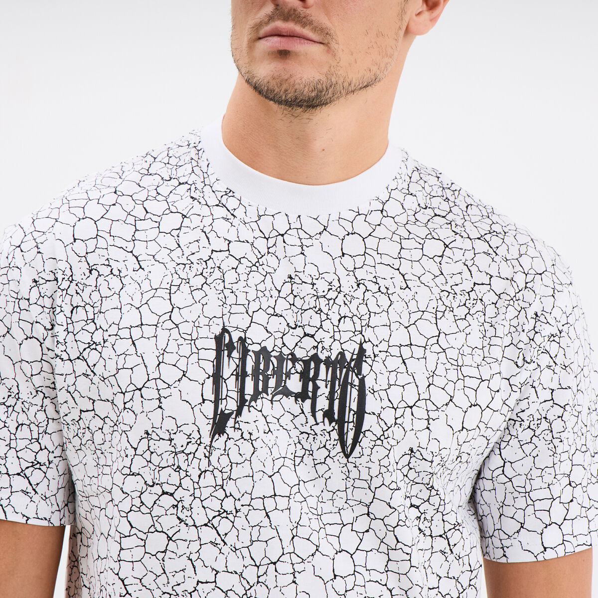 T-shirt oversize manches courtes Liberto blanc homme
