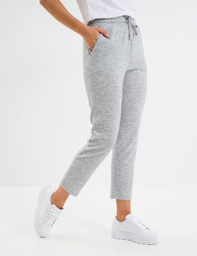 Pantalon jogging 7/8ème gris clair femme