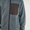 Veste effet sherpa zipp&eacute;e 3 poches bleu gris homme