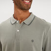 Polo piqu&eacute; coton manches courtes vert homme