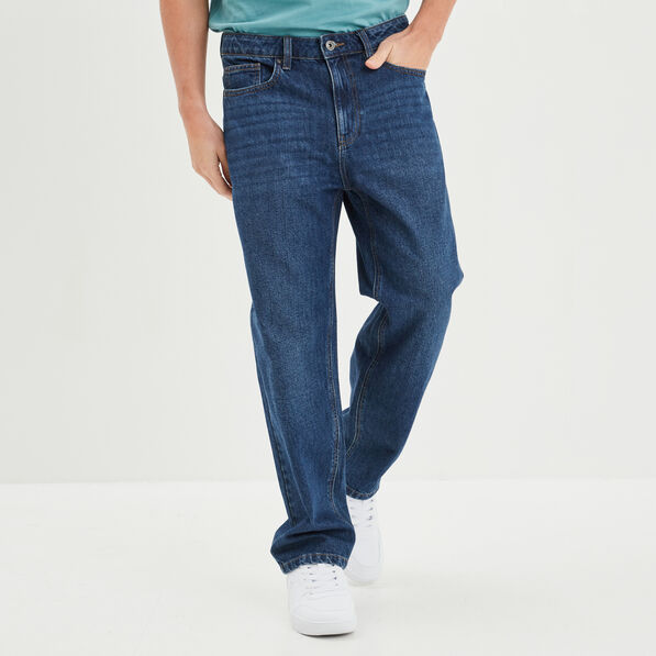 Jeans relaxed Creeks denim used homme