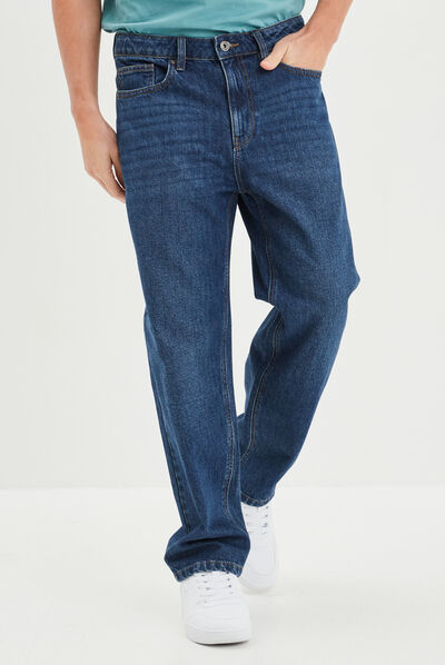 Jeans relaxed Creeks denim used homme