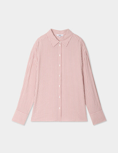 Chemise manches longues bordeaux femme