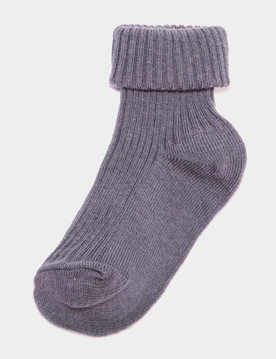 Lot 5 paires chaussettes côtelées coton multicolore bébé fille