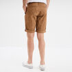 Bermuda short chino droit coton stretch sable homme