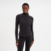 Veste de sport ajust&eacute;e avec fermeture noir femme