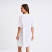 Robe broderie anglaise manches 3/4 blanc femme