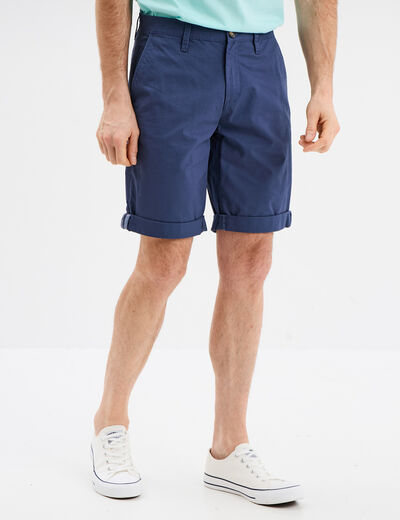 Short chino slim Creeks bleu foncé homme