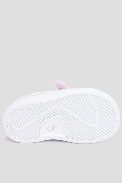 Tennis basses pailletées Puma Smash rose bébé fille