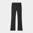 Jean denim bootcut enduit noir femme