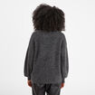 Pull col rond manches ballons gris foncé femme
