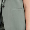 Veste blazer sans manches vert kaki femme