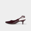 Escarpins vernis &agrave; talons bordeaux femme