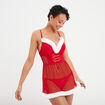 Nuisette No&euml;l ajustable effet plumetis rose framboise femme