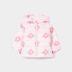 Doudoune oversize zippée à capuche rose clair bébé fille