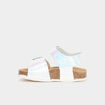 Sandales irisées en cuir Creeks rose bébé fille