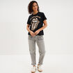 T-shirt manches courtes Rolling Stones noir femme