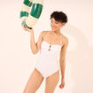 Maillot de bain une pi&egrave;ce bandeau blanc femme