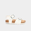 Sandales à boucles plates blanc fille