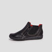 Bottines en cuir noir femme