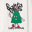 Sweat de No&euml;l col rond oversize blanc gar&ccedil;on