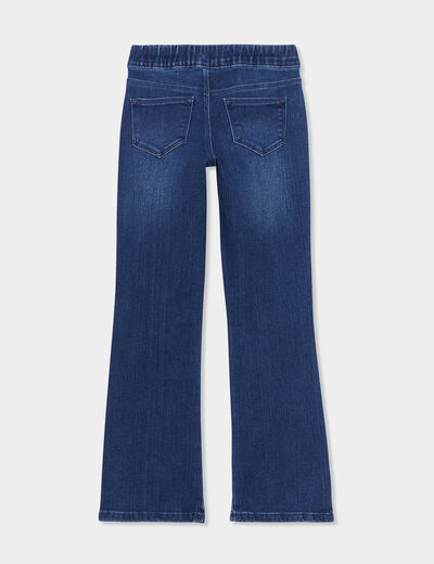 Jegging flare taille élastiquée bleu fille
