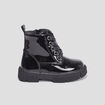 Bottines vernies à lacets Liberto noir bébé fille