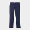 Pantalon droit en coton stretch bleu marine homme