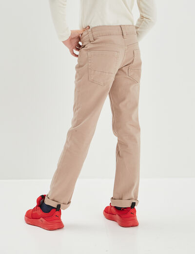 Pantalon regular avec poches sable garçon