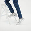 Baskets running &agrave; lacets gris argent homme