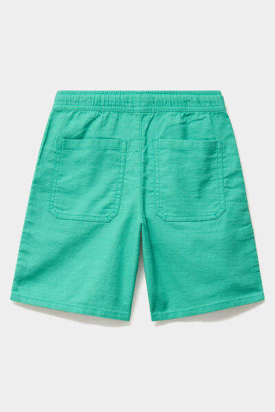 Bermuda regular taille &eacute;lastiqu&eacute;e coton vert menthe gar&ccedil;on