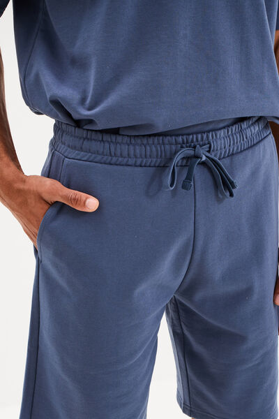 Short de jogging taille &eacute;lastiqu&eacute;e l&eacute;ger bleu homme