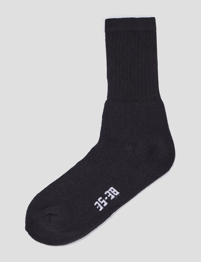 Lot 5 paires chaussettes noir homme