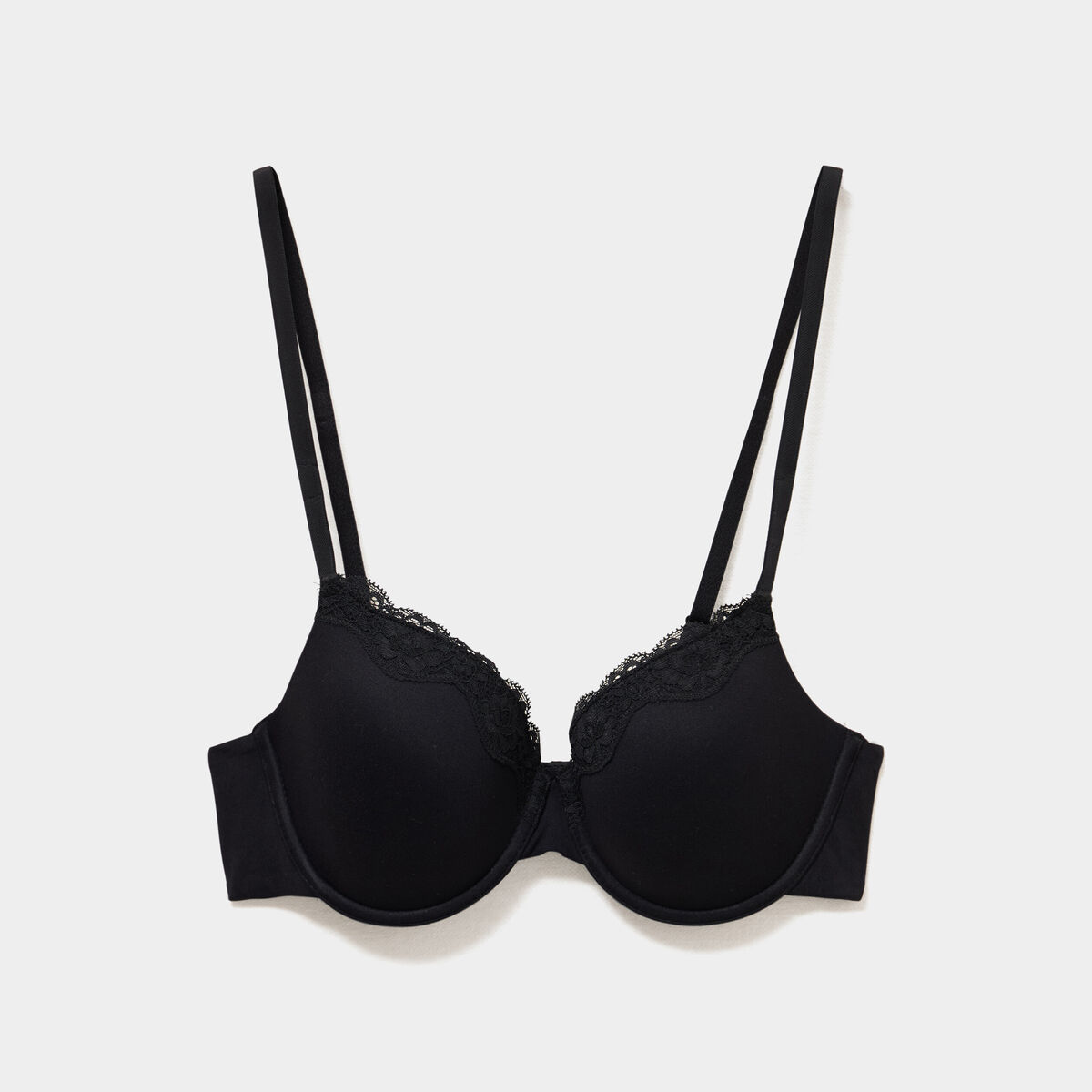 Soutien-gorge embo&icirc;tant padd&eacute; dentelle noir femme