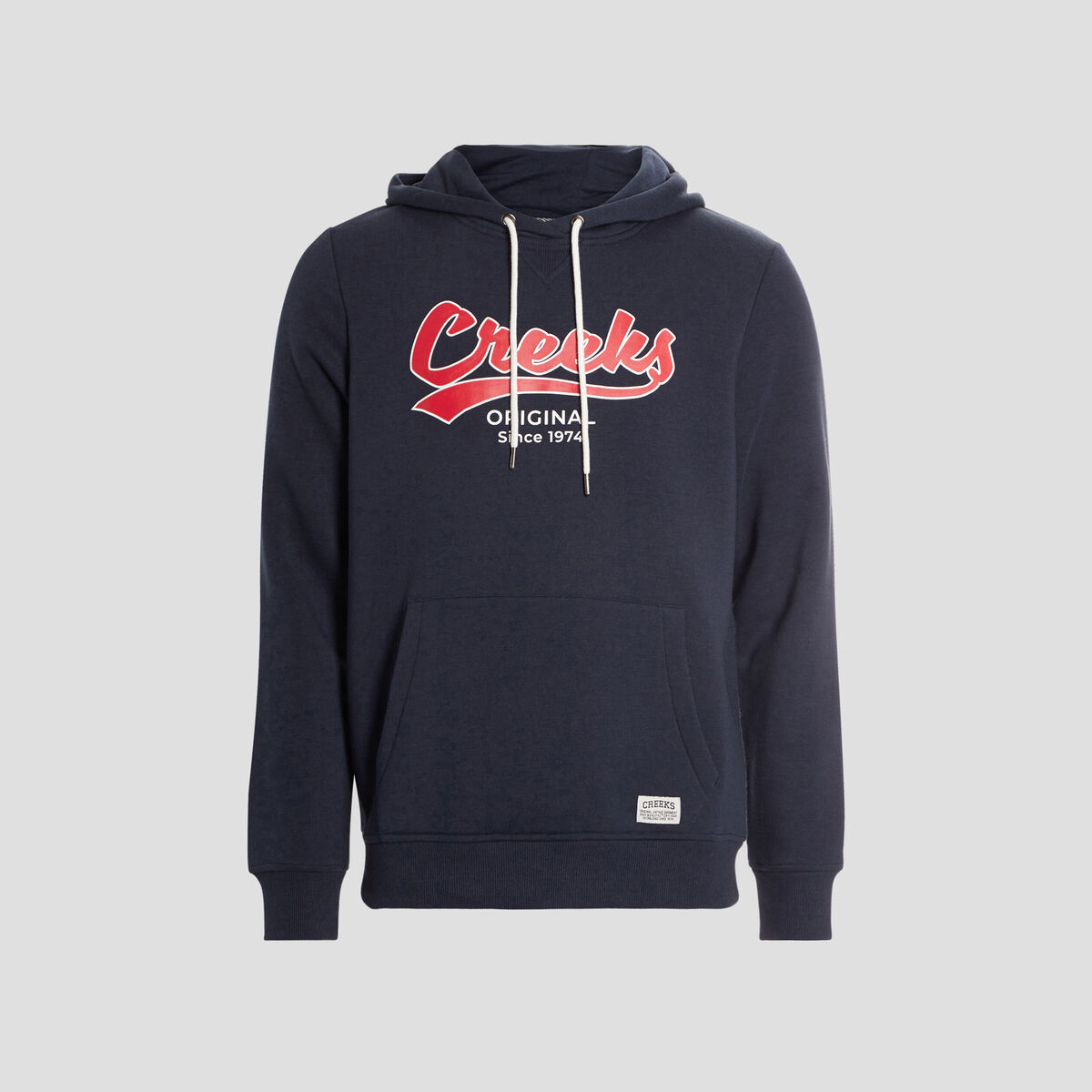 Sweat &agrave; capuche hoodie bleu marine homme